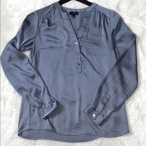 The Limited silky blue blouse